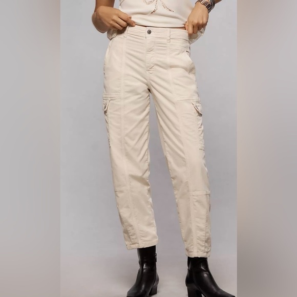 Anthropologie Ivory Carson Corduroy Utility Barrel Pant - Picture 3 of 5